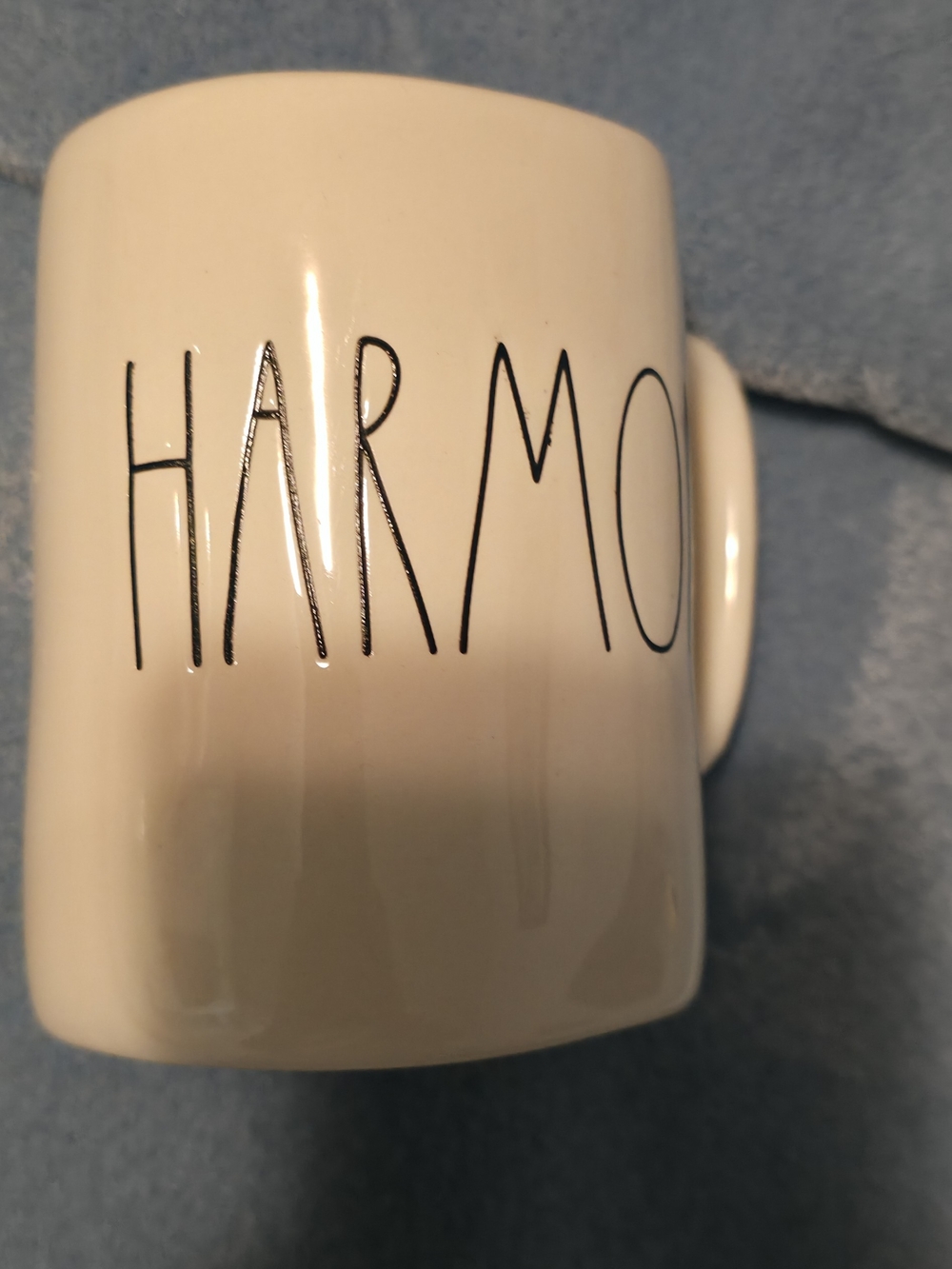 4/$25 Deal! Rae Dunn White Ceramic Mug with HARMONY Script